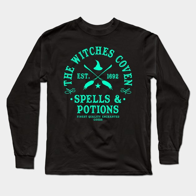Wiccan Occult Witchcraft Witches Coven Spells & Potions Long Sleeve T-Shirt by ShirtFace